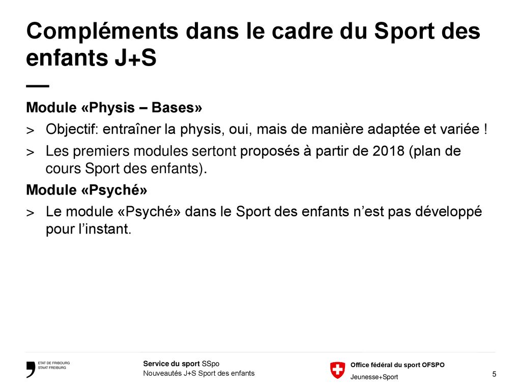 Sport des enfants J S Nouveautés 2018 ppt télécharger